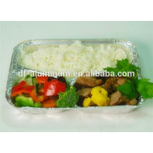 Disposable Three Compartment take-out foil Pans with cover